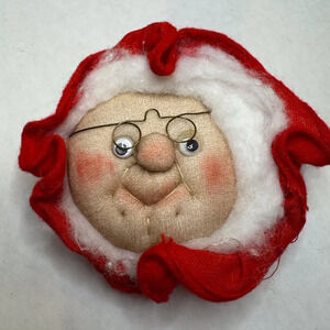 Vintage Santa Claus‎ Christmas Soft  Ornaments 3.5"
